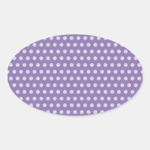 Sticker Ovale Taches de pois lavande