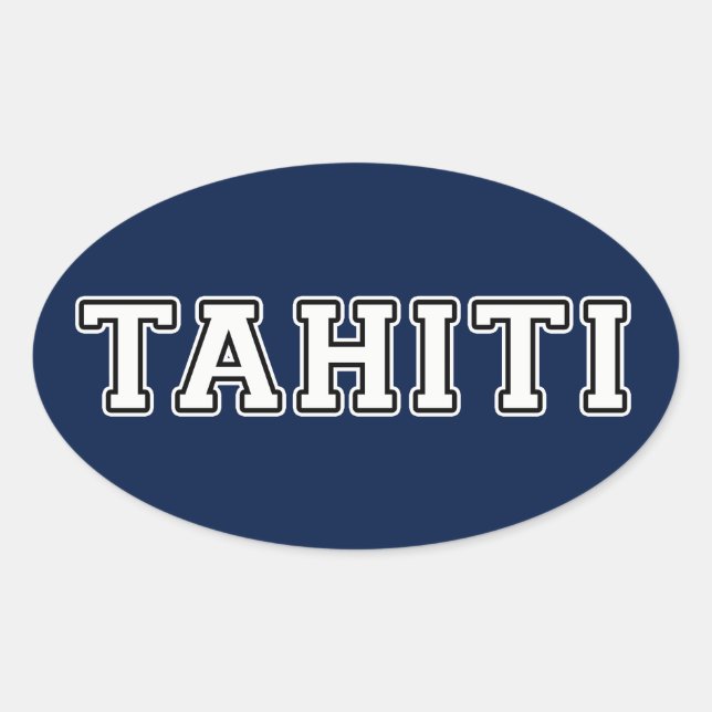 Sticker Ovale Tahiti (Devant)