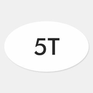 Sticker Ovale Taille de vêtement de détail pour bébé 5T