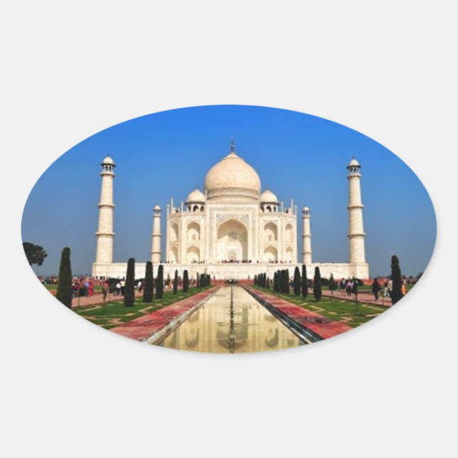 Sticker Ovale Taj Mahal (Devant)