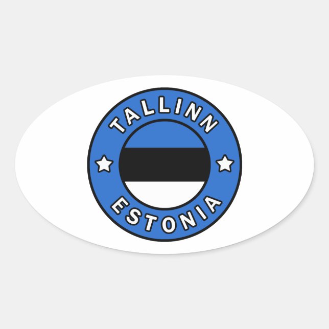 Sticker Ovale Tallinn Estonie (Devant)