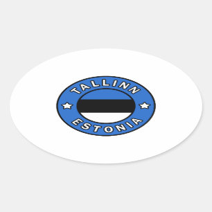 Sticker Ovale Tallinn Estonie