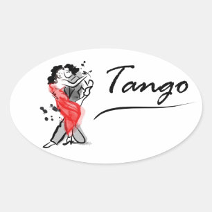 Sticker Ovale Tango de danse