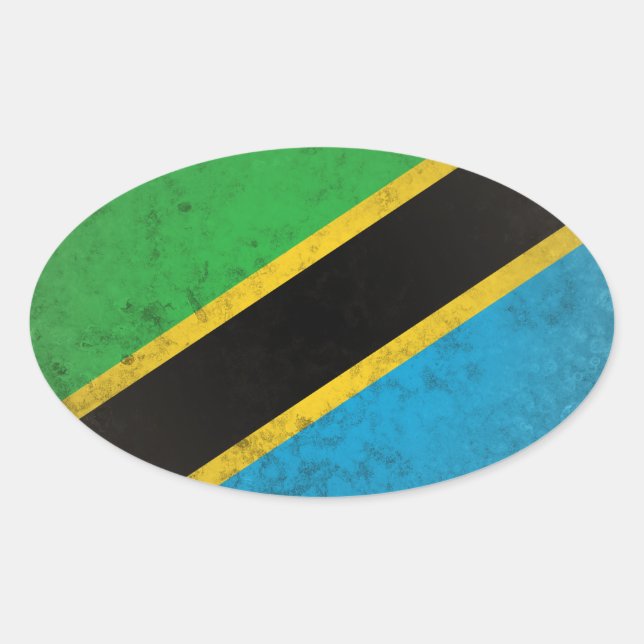 Sticker Ovale Tanzanie (Devant)