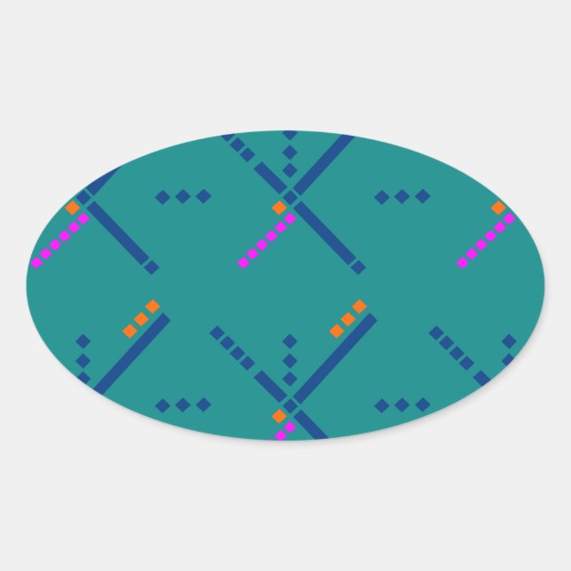 Sticker Ovale Tapis de l'aéroport Portland Oregon PDX (Devant)