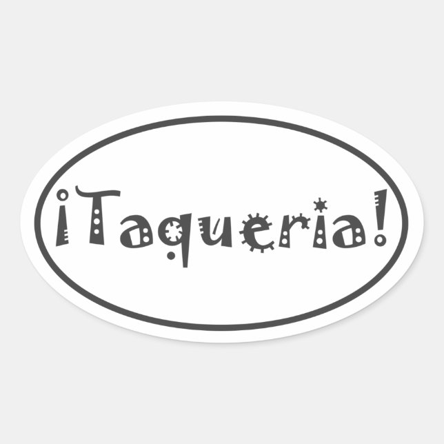 Sticker Ovale Taqueria (Devant)