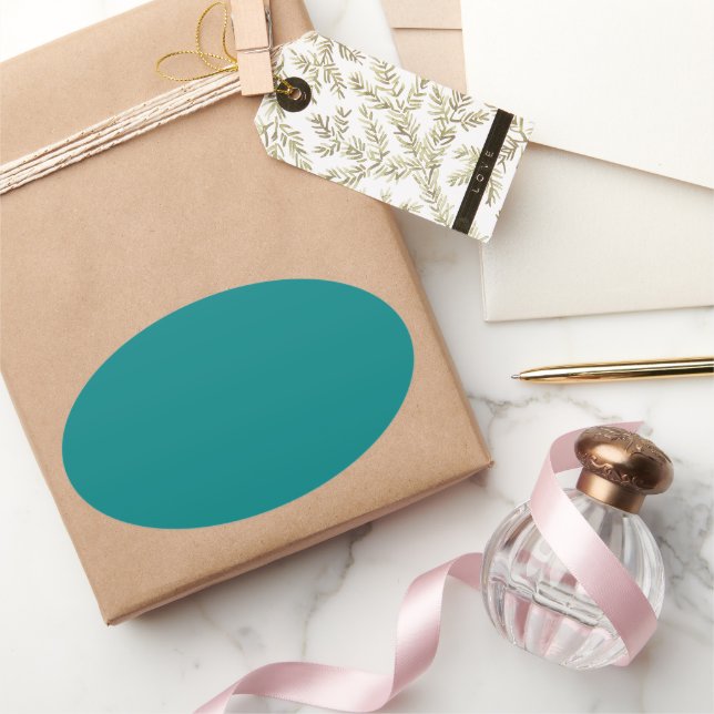 Sticker Ovale Teal (Cadeaux)