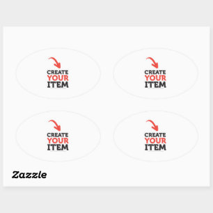 Sticker Ovale Téléchargez votre conception personnalisée DIY
