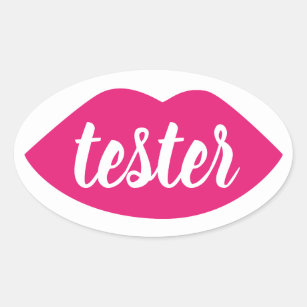 Sticker Ovale Tester Tester Exemple Me Pink Lips Maquillage prod