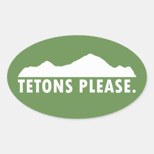 Sticker Ovale Tétons S'Il Vous Plaît