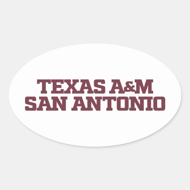 Sticker Ovale Texas A&M San Antonio (Devant)