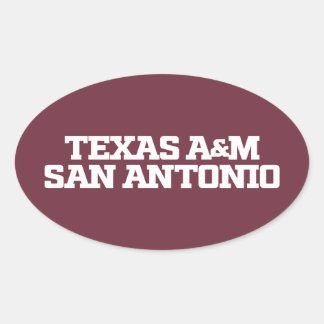 Sticker Ovale Texas A&M San Antonio