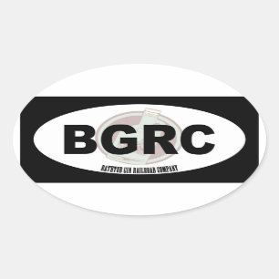 Sticker Ovale Texte et logo ovales de Railroad Company de