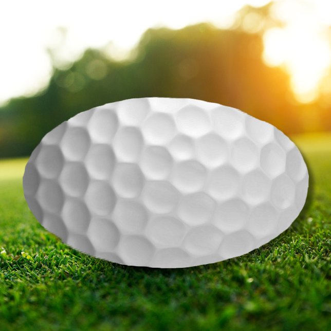 Sticker Ovale Texture de balle de golf blanche gaufree (Créateur téléchargé)
