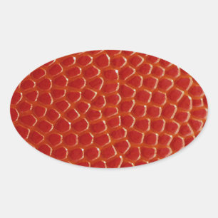 Sticker Ovale Texture de gros plan du basket-ball