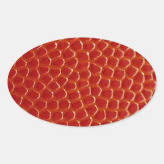 Sticker Ovale Texture de gros plan du basket-ball