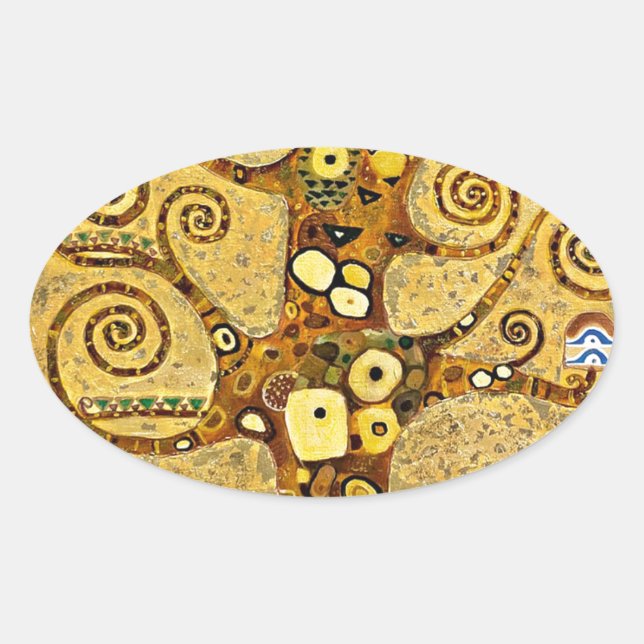 Sticker Ovale “ The Tree of Life ” , Gustav Klimt (Devant)
