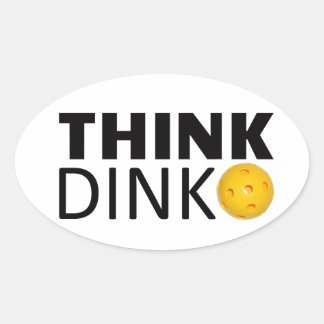 Sticker Ovale Think Dink (Pickleball)