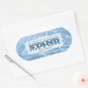 Sticker Ovale Thomas Jefferson Citation Inspirationnelle "Princi