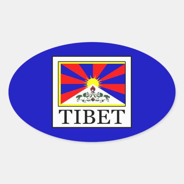 Sticker Ovale Tibet (Devant)