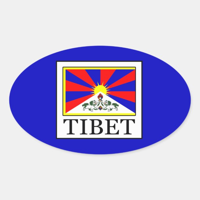 Sticker Ovale Tibet (Devant)