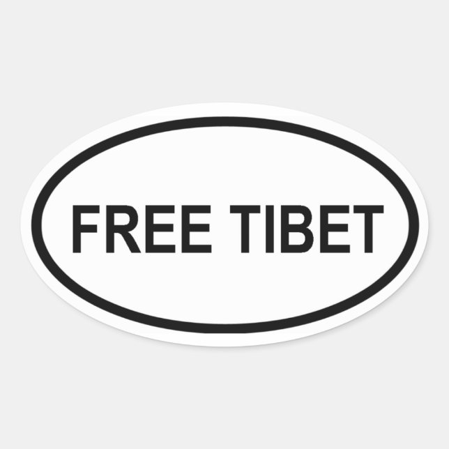 STICKER OVALE TIBET GRATUIT (Devant)