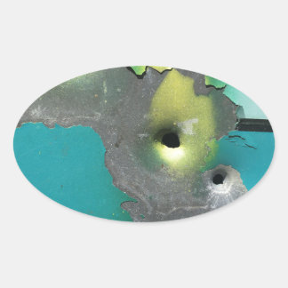Sticker Ovale Tirs d'armes