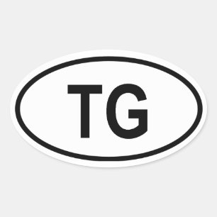 Sticker Ovale Togo "TG"