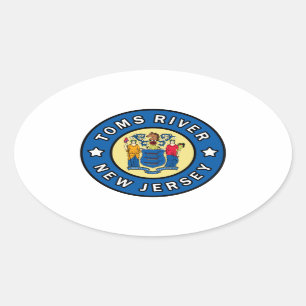 Sticker Ovale Toms River New Jersey