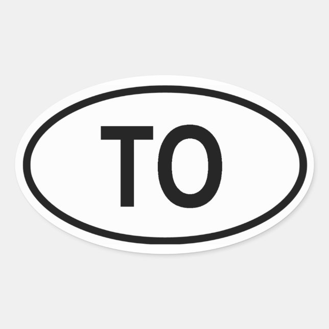 Sticker Ovale Tonga "À" (Devant)