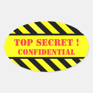 Sticker Ovale top secret - confidentiel
