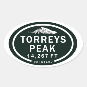 Sticker Ovale Torreys Peak 14er Colorado Montagnes Rocheuses
