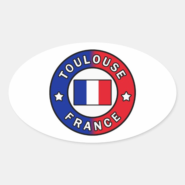 Sticker Ovale Toulouse France (Devant)