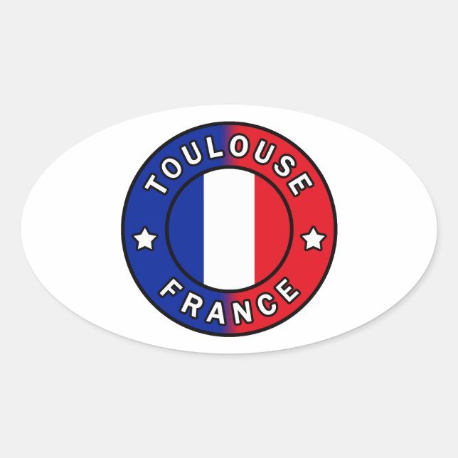 Sticker Ovale Toulouse France (Devant)