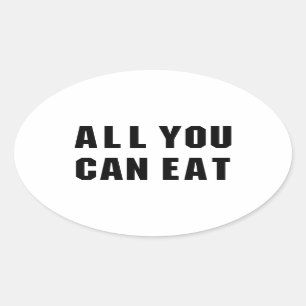 STICKER OVALE TOUT CE QUE VOUS POUVEZ MANGER