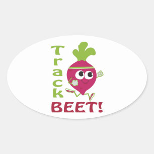 Sticker Ovale Track beet
