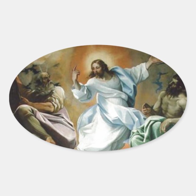 Sticker Ovale Transfiguration_by_Lodovico_Carracci. (Devant)