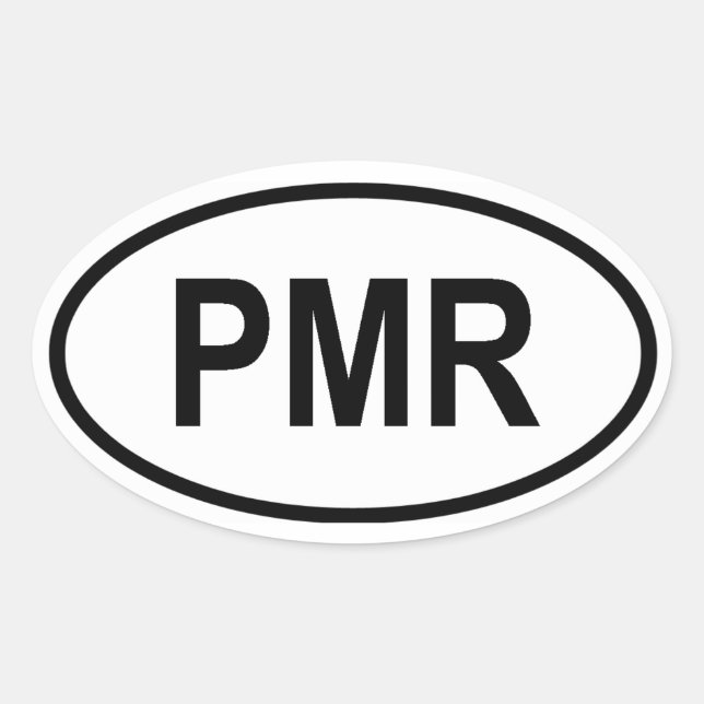 Sticker Ovale Transnistrie "PMR" (Devant)