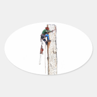 Sticker Ovale Tree Surgeon Arborist