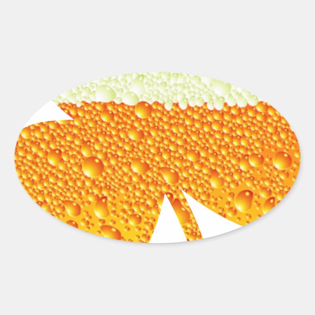 Sticker Ovale trèfle de bière st patrick (Devant)