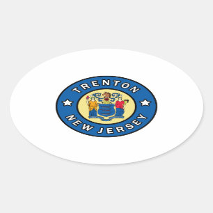 Sticker Ovale Trenton New Jersey