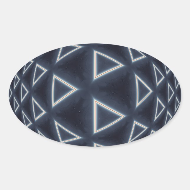 Sticker Ovale Triangle Mondial (Devant)