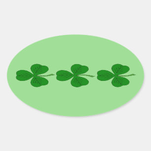 Sticker Ovale Trio shamrock