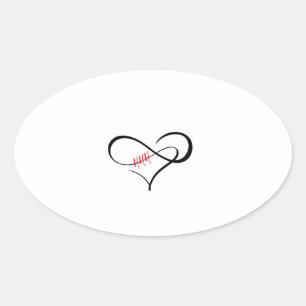 Sticker Ovale Triple H Infinity Heart