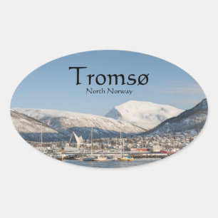 Sticker Ovale Tromso City Norvège