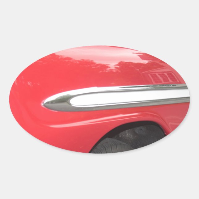 Sticker Ovale Trop Chrome ! Trop Cool ! (Devant)