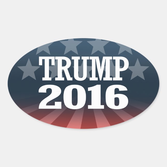 STICKER OVALE TRUMP 2016 (Devant)