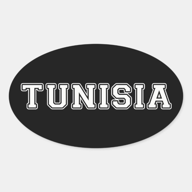 Sticker Ovale Tunisie (Devant)