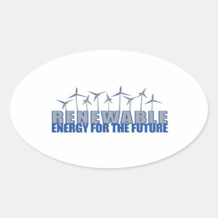 Sticker Ovale Turbines éoliennes