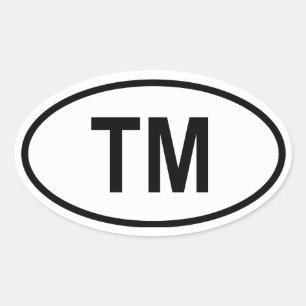 Sticker Ovale Turkménistan "TM"